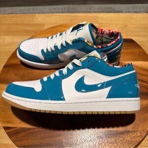 Nike Air Jordan 1 Low SE Barcelona Cyber Teal Size 10.5 DC6991-400 Brand New